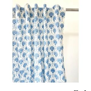 PADMA PRINT floral block print curtains SET OF 2  52 x96